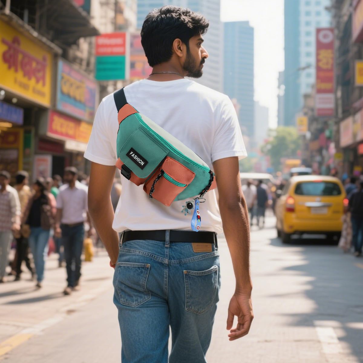 Gustave Waist Bag for Travel and Everyday Use featuring Multi Pocket Design and Nylon Material