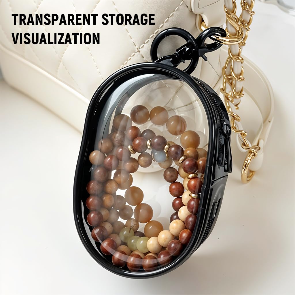 Supvox PVC Transparent Storage Bag for Cable and Chargers with Quick Release Buckle | Waterproof Travel Organizer