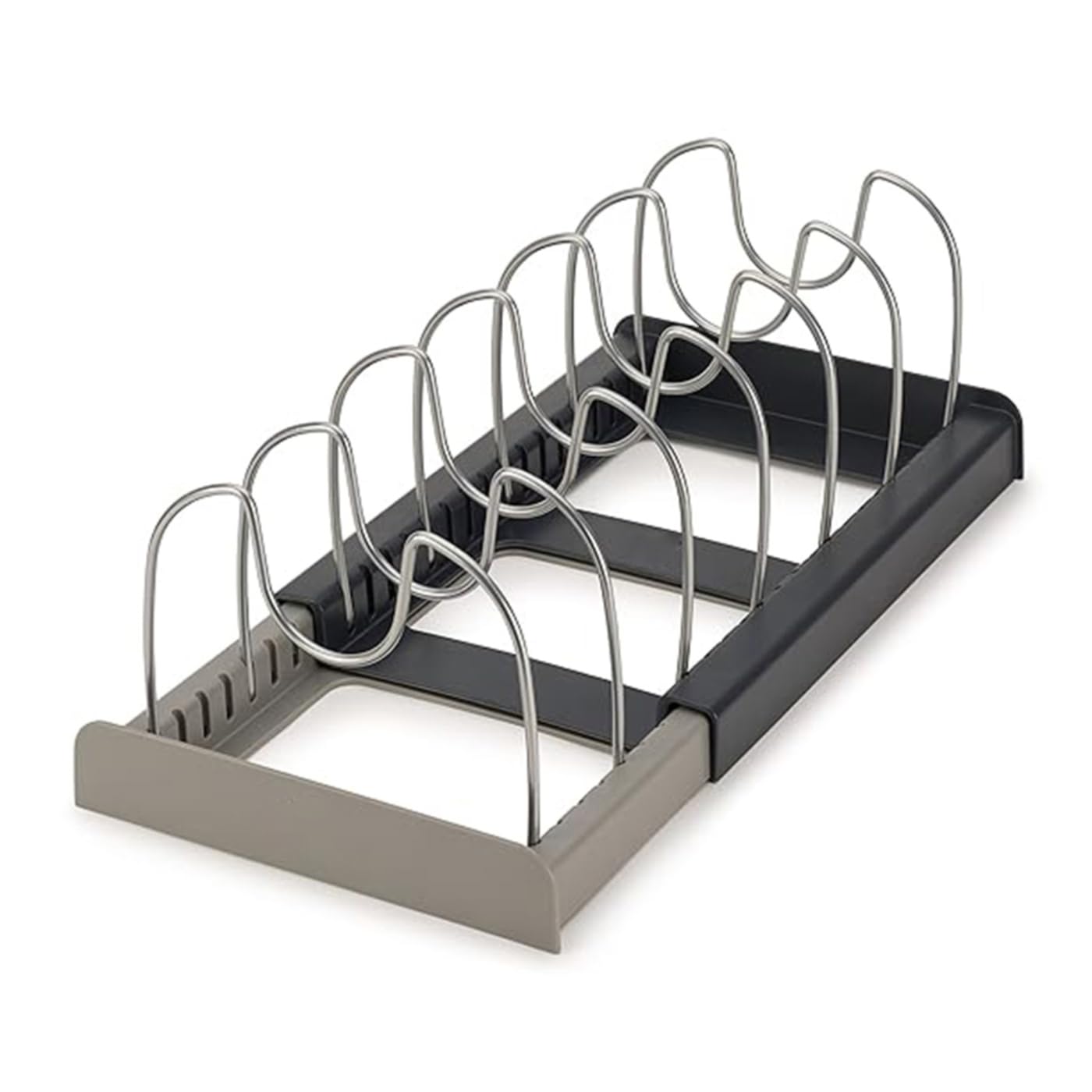 HASTHIP® Pot Lid Holder Kitchen Organizer Assembly Countertop Utility Rack Organizer with 7 Insert-in Wire Steel Racks for Pot Lids, Dishes, Plates, Pans