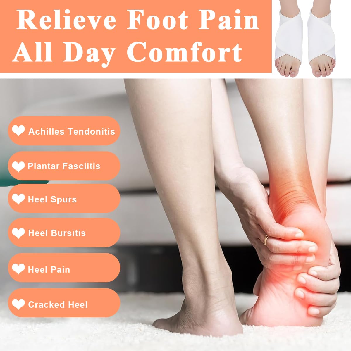 HANNEA Castor Oil Pack Wrap for Ankle and Feet with Double Layer Flannel | 2Pcs Reusable Set