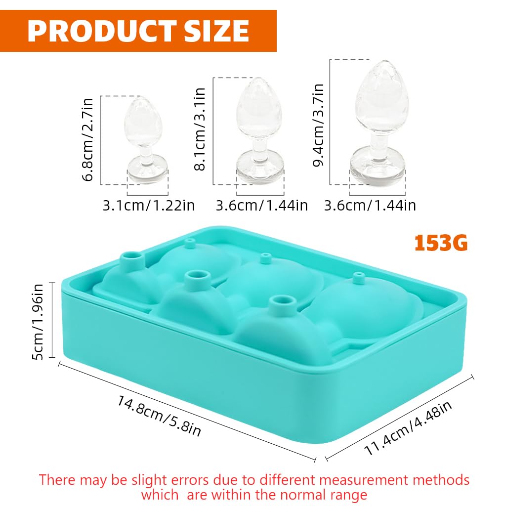 Supvox Ice Cube Tray for Whiskey and Cocktails with 3 Chambers featuring Raindrop Mold | Food Grade Silicone