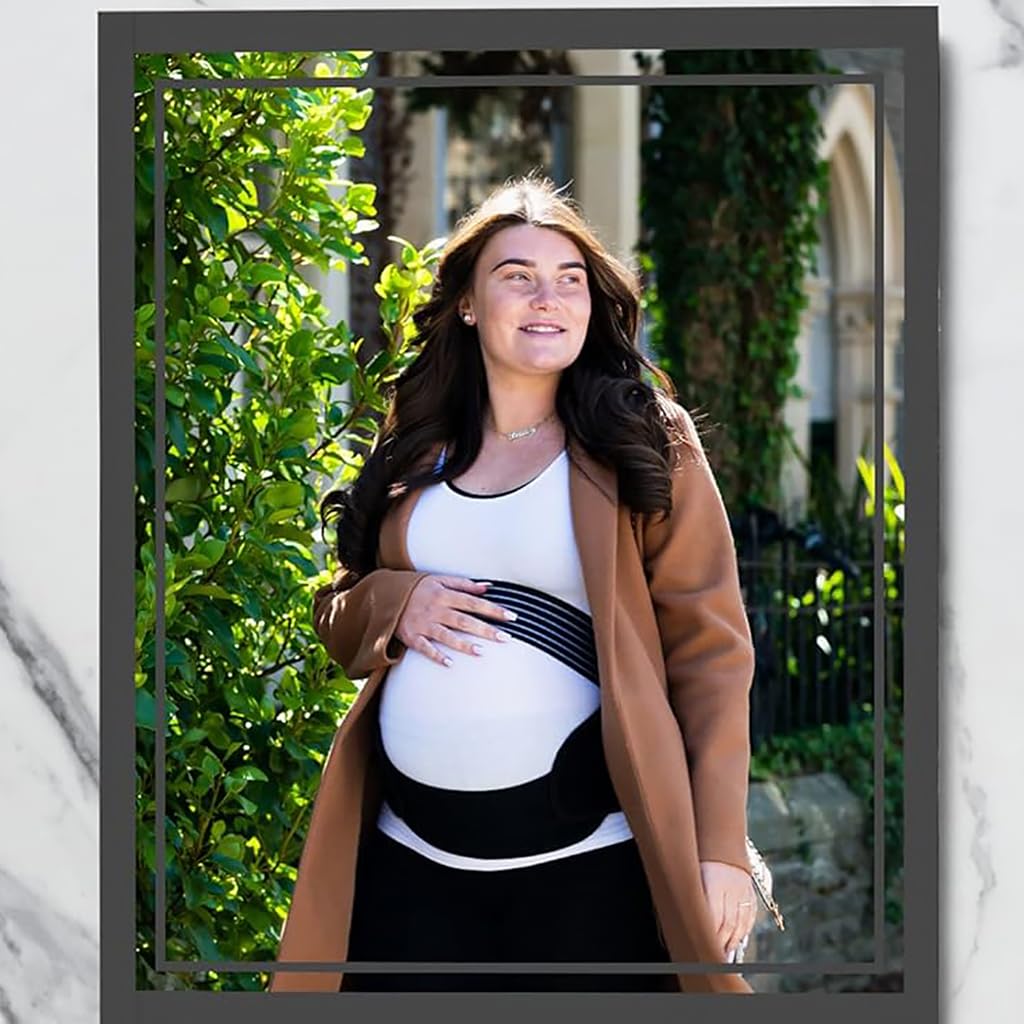 HANNEA Maternity Belt for Pregnancy Support with 4 in 1 Adjustable Design and Breathable Mesh | Relieves Pelvic and Back Pain