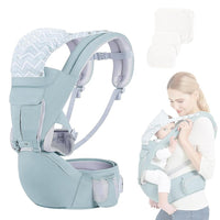 SNOWIE SOFT® 6 in 1 Baby Carrier with Lumbar Support for Baby with Pockets and Bib, 360 All-Position Baby Wrap Carrier Front and Back Backpack Carrier for Newborn Infant Toddler Unerder 30kg