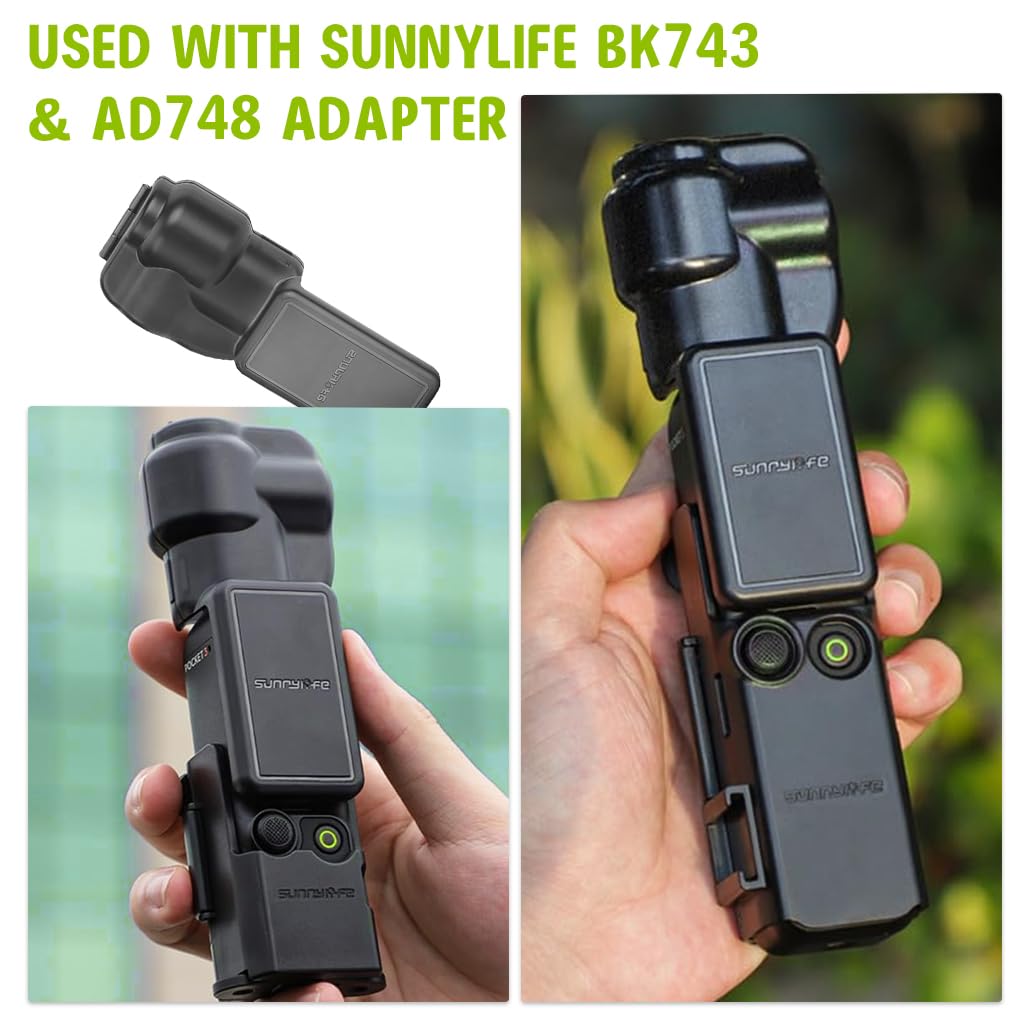 ZORBES Protective Cover for DJI OSMO Pocket 3 with Openable Hood and ABS Lens Shield | Snap-On Anti-Scratch Design