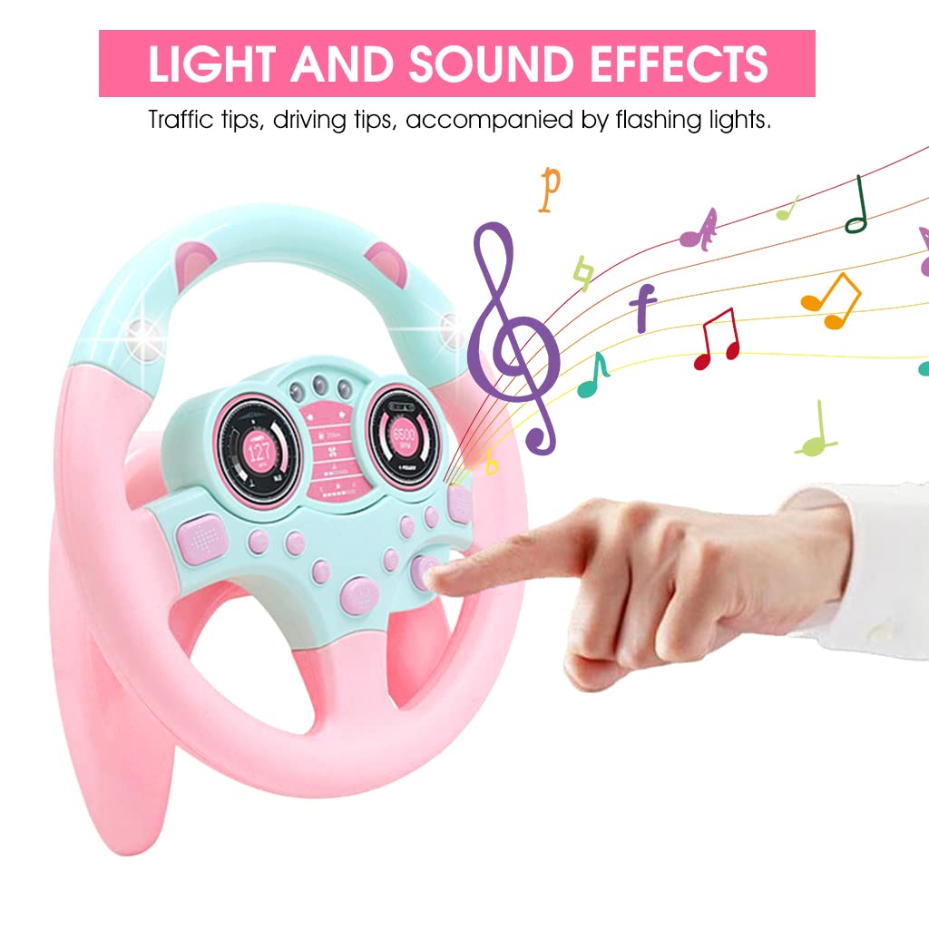 SNOWIE SOFT Baby Steering Wheel Toy for Crib with 360° Rotation and Music | 26×25×10 cm