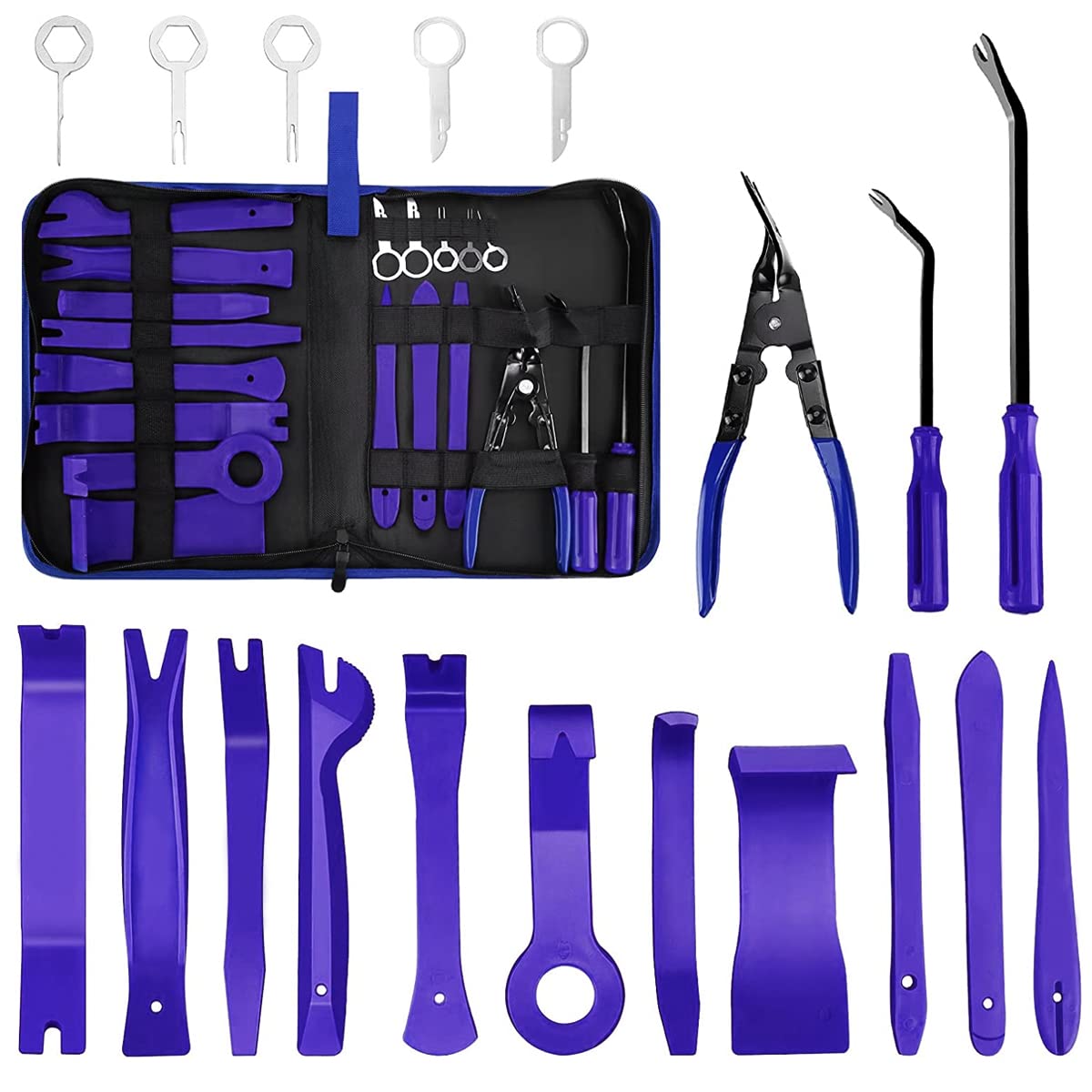 STHIRA Trim Removal Tool Kit for Car Panel Disassembly with 19 pcs Set and Ergonomic Nylon Tools | Includes Storage Bag