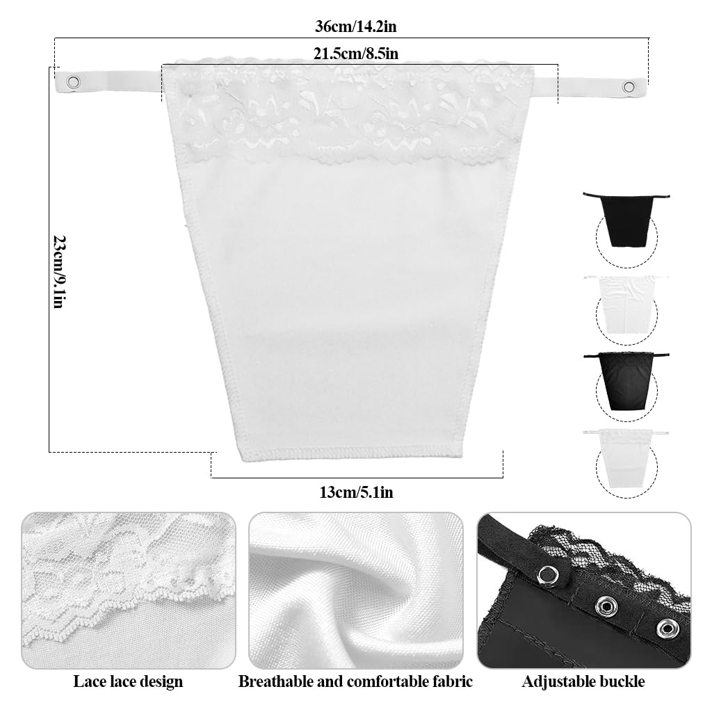 SANNIDHI Clip On Camisole for Women featuring Snap Button Fit and 4pcs Cotton Lace Panels