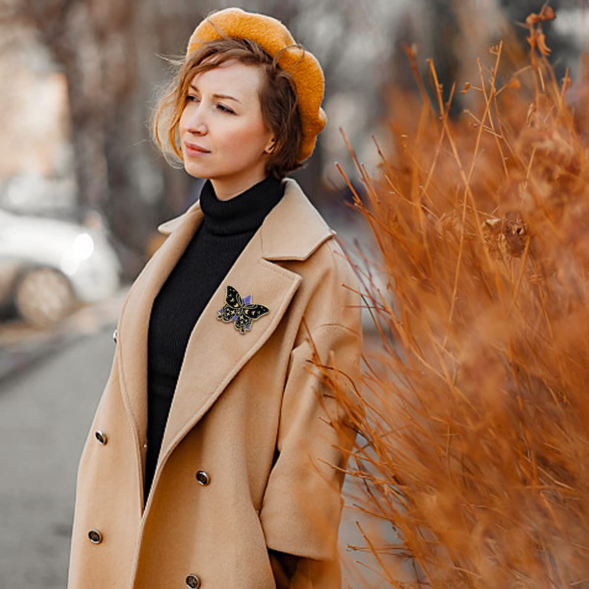 Venzina Butterfly Enamel Brooch Pins for Clothes Scarf and Backpack DIY Craft Set of 9