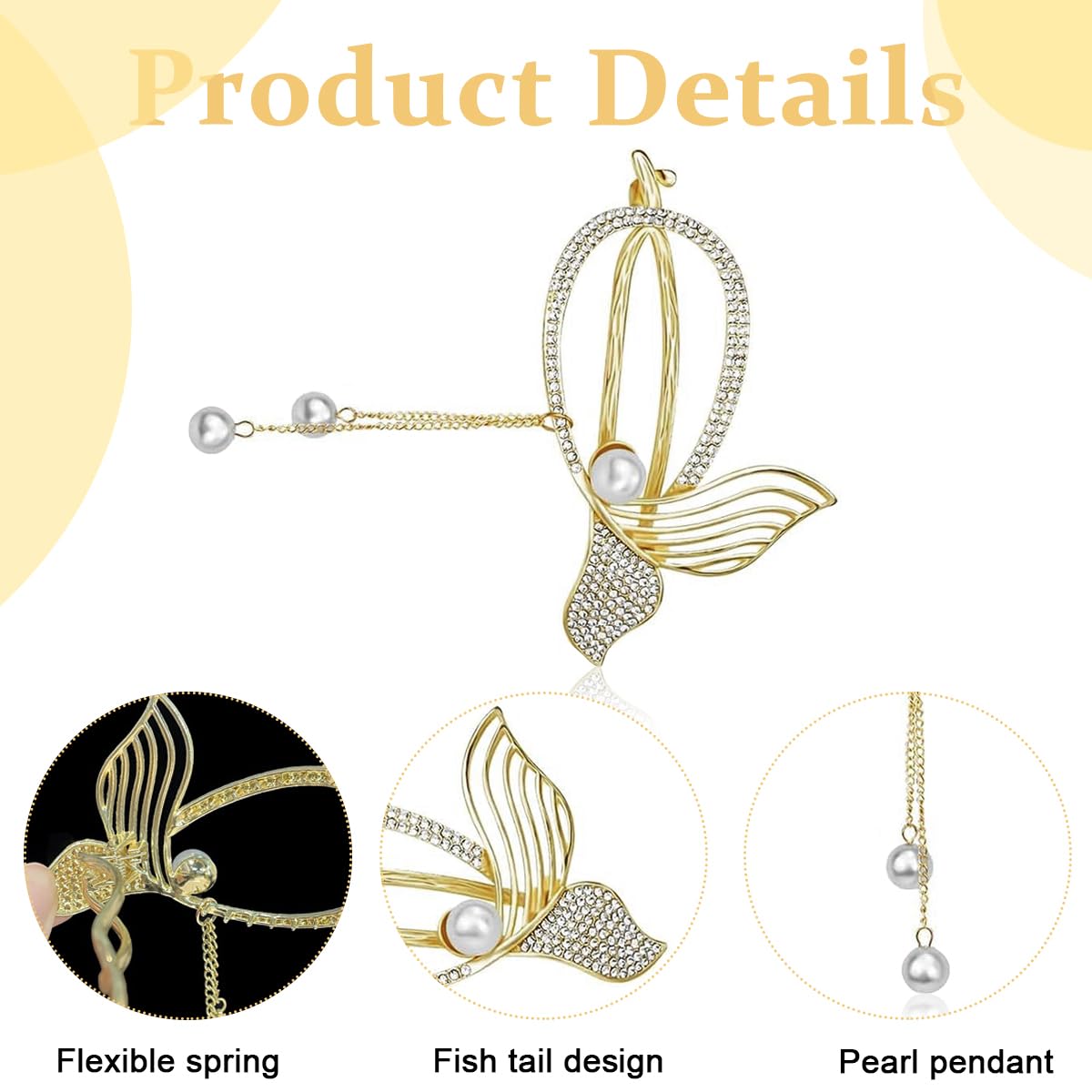 PALAY Hair Clips for Women featuring Mermaid Tail Jaw Design and Gold Alloy Finish | Elegant French Style Accessory for Daily Hairstyles