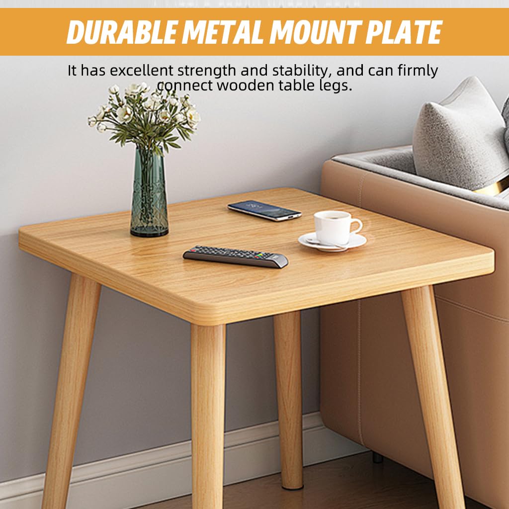 Serplex Wooden Table Leg Mount Plate Kit for DIY Furniture with 48x48mm Metal Brackets