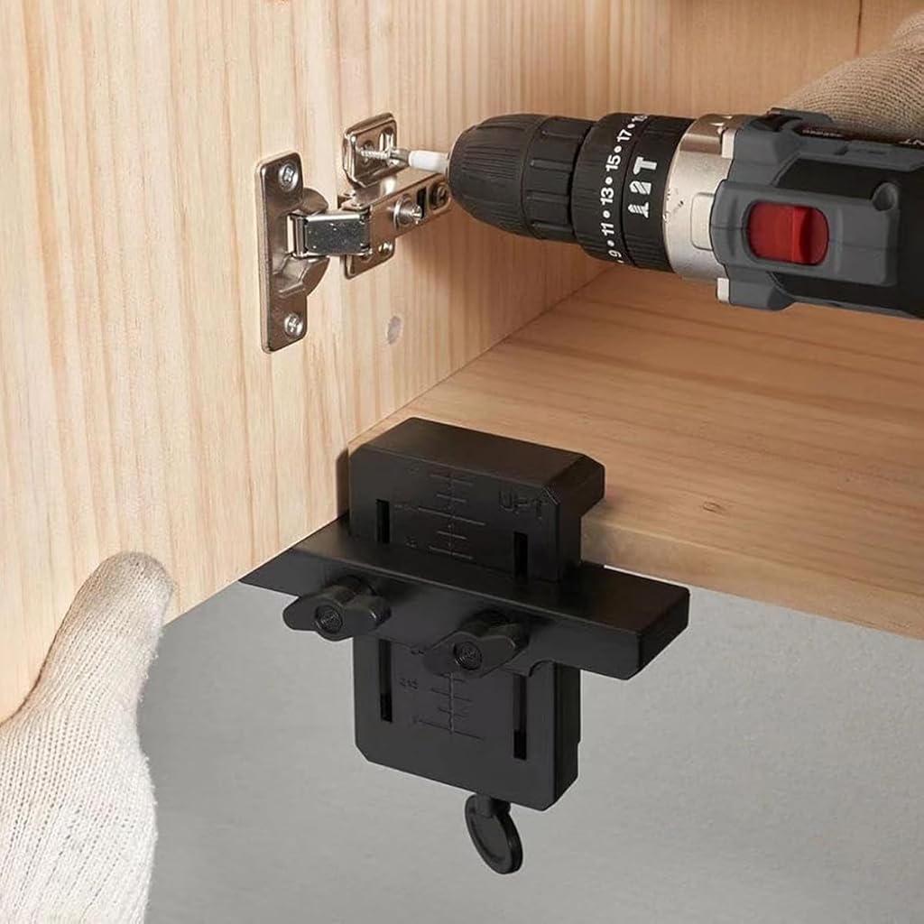 Serplex® Cabinet Door Installation Positioner Support Clamp Wooden Panel Fixing Assistance Adjustable Mounting Jig Hidden 3PCS