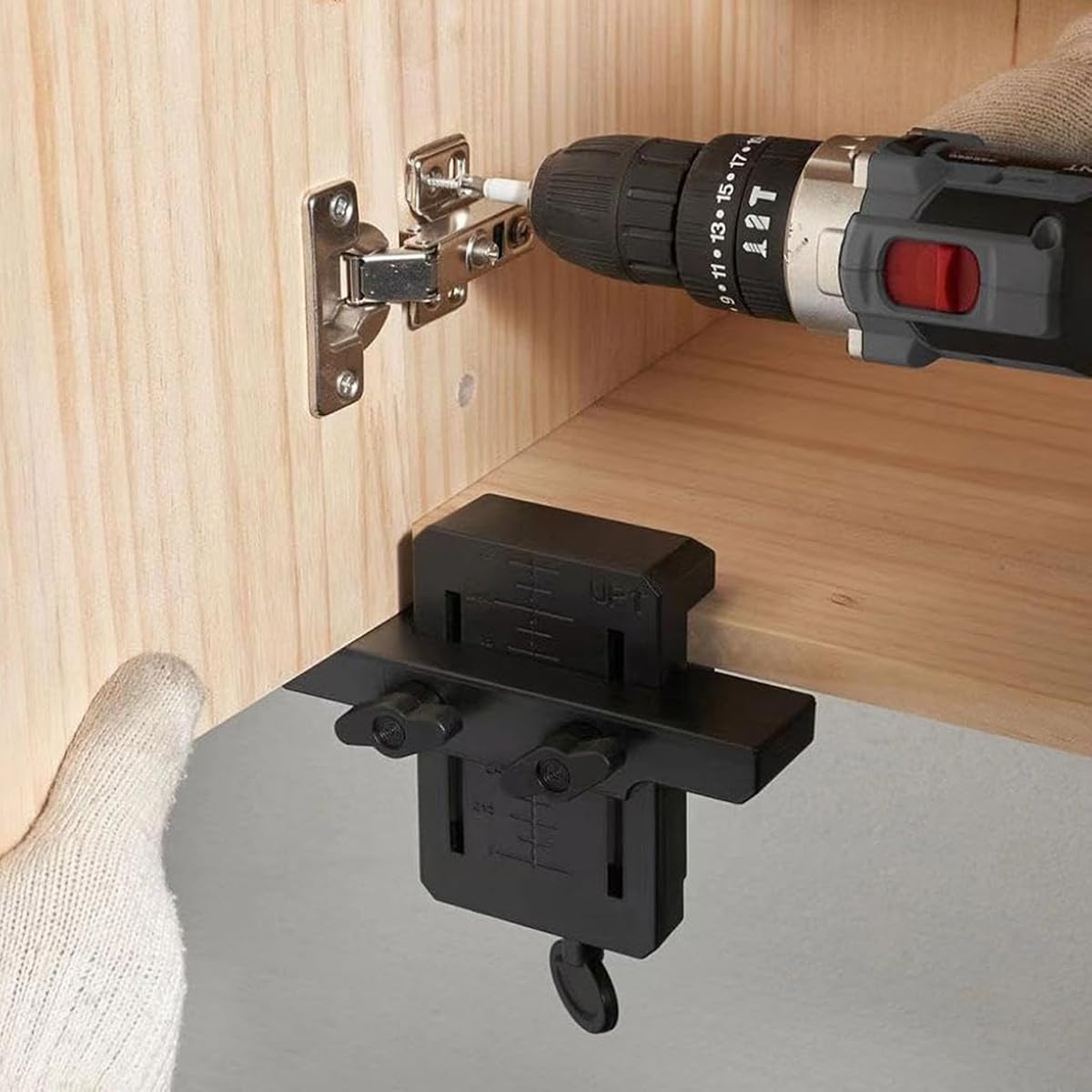 Serplex Cabinet Door Installation Positioner for Wooden Panels with Adjustable Clamp 3PCS