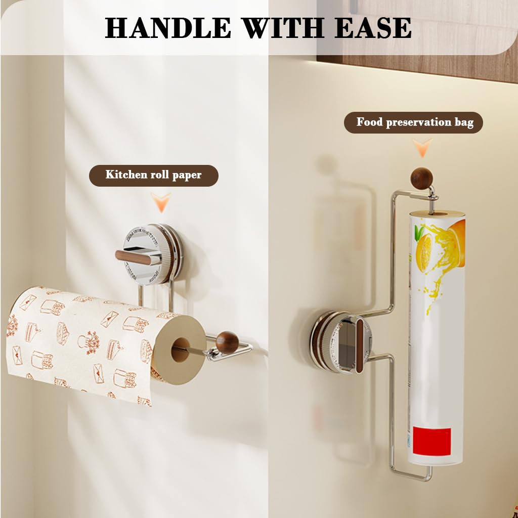 HASTHIP Wall Storage Rack for Kitchen and Bathroom with 12.5 in Suction Cup | Stainless Steel Organizer