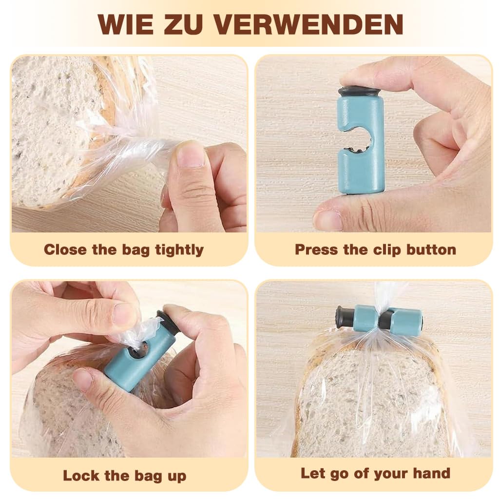 Supvox Food Bag Clips 8 Pcs for Snack Storage with Guillotine Style Seal | Colorful Spring Loaded Design