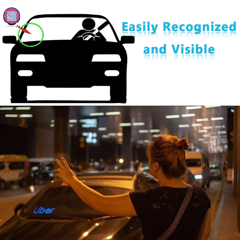 STHIRA Beacon Light for Car with Suction Cup Mount and Type C Plug & Play USB | Blue LED Sign for Drivers