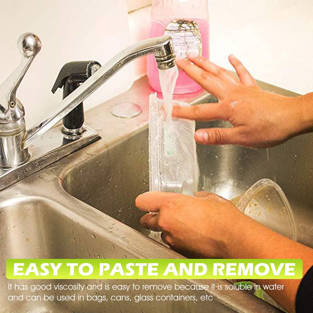 Zibuyu Food Storage Labels for Restaurant and Catering Management with 250 Dissolvable Stickers