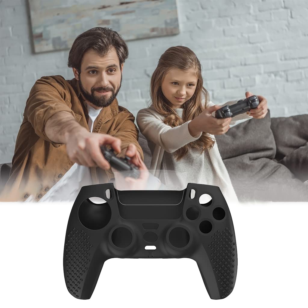 PS5 Controller Cover Case for PlayStation 5 with 10-in-1 Set and Non-Slip Silicone Grip | Includes Thumb Grips