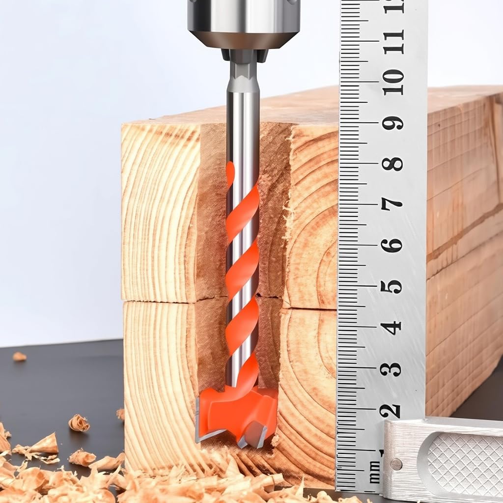 Serplex Forstner Drill Bit Set for Woodworking with Flat Bottom Design and 10–25mm Sizes