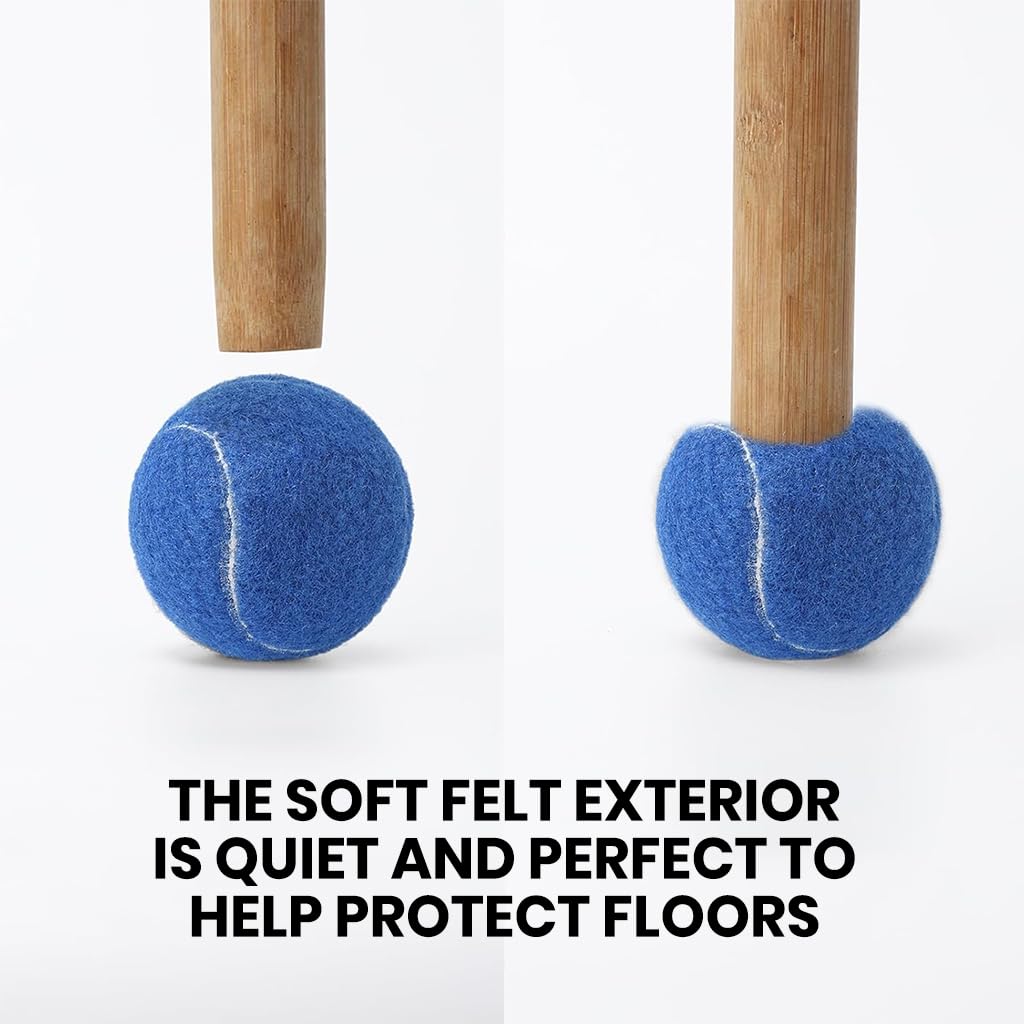 HANNEA Tennis Balls for Walkers with Pre Cut Cross Openings 6.5cm Fit | Anti Skid Floor Protection