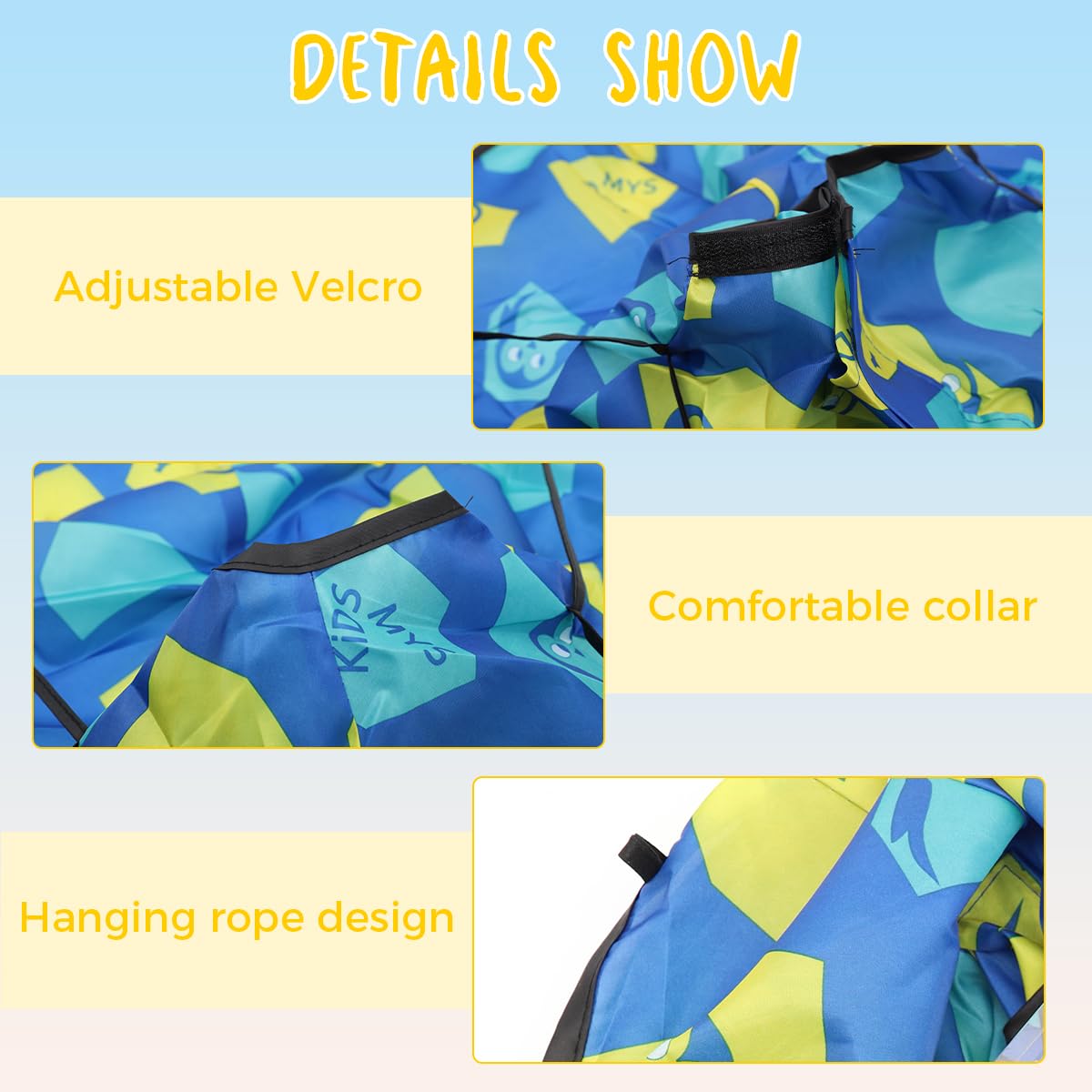 SNOWIE SOFT Hair Cutting Cape for Kids with Umbrella Hair Catcher and 30–40 cm Adjustable Neck | Waterproof Polyester Apron for Home or Salon Use