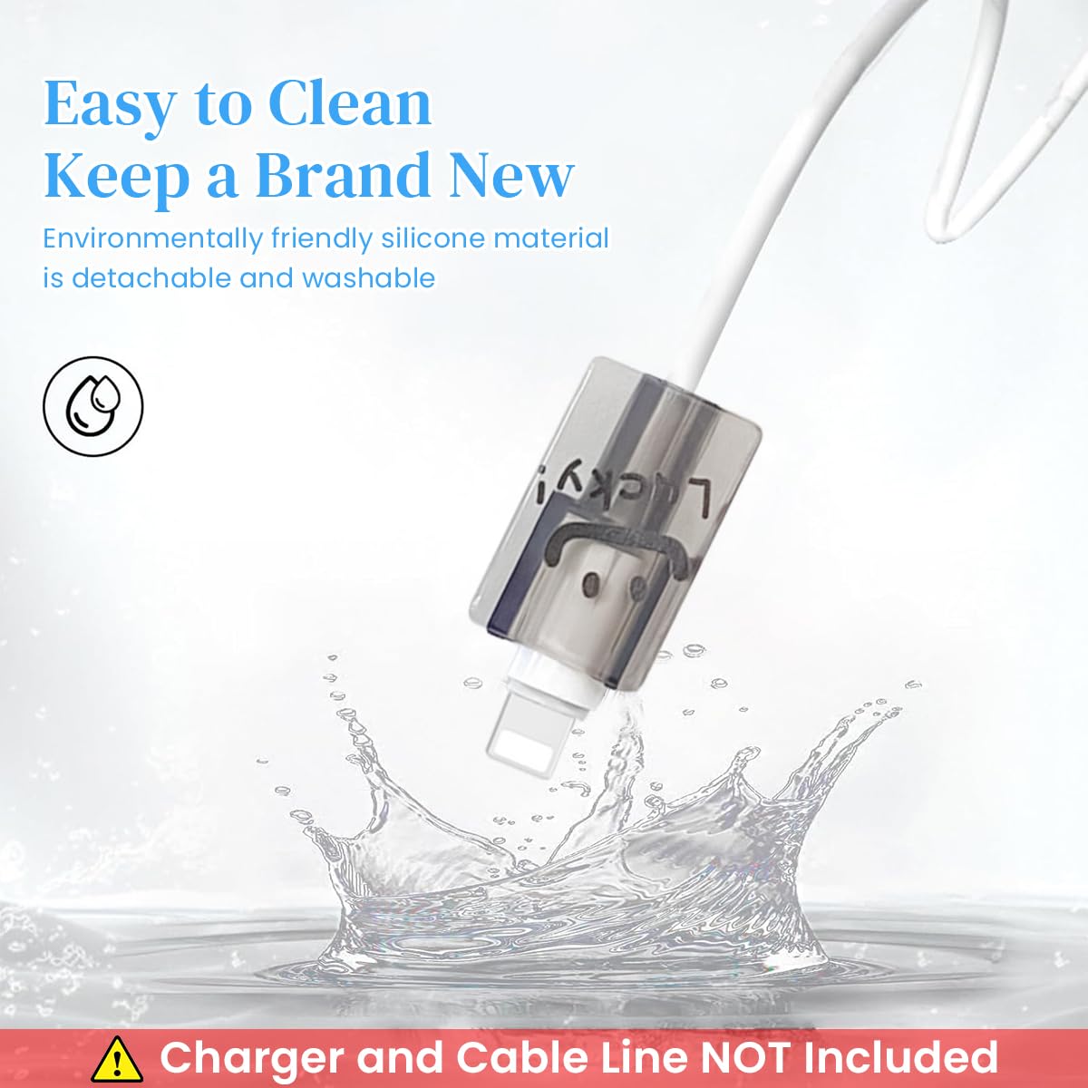 Verilux Charger Protectors for iPhone 15 14 with 20W Cable Spring Coil and Adapter Sleeve 2PCS