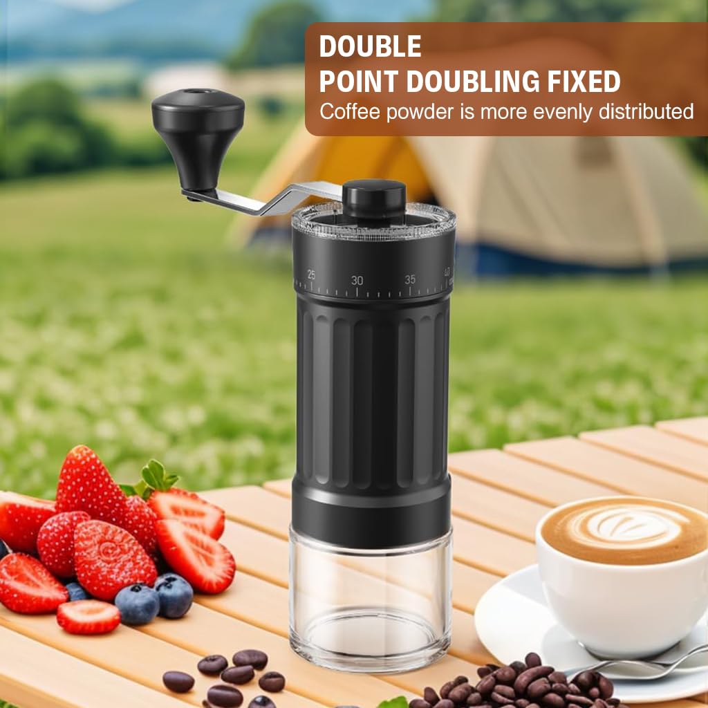 Supvox Coffee Bean Grinder for Espresso and Pour Over with 0‑40 Adjustable Coarse Setting featuring Conical Ceramic Burr