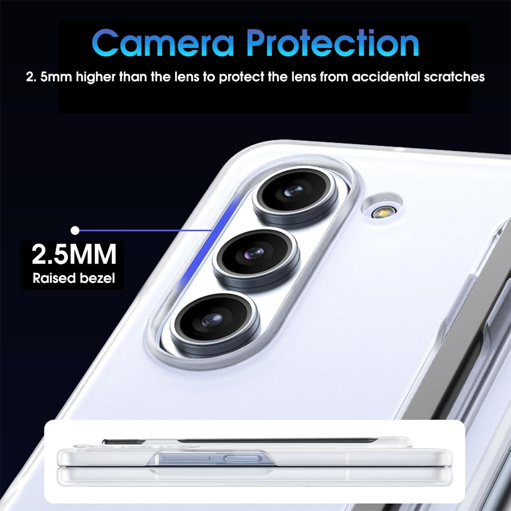 ZORBES Phone Case for Samsung Galaxy Z Fold 5 with 6.3 in Front Cover and S Pen Holder