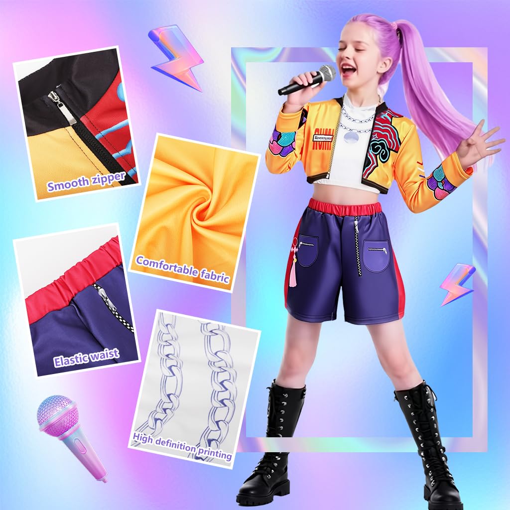 PATPAT Halloween Cosplay Costume for Party featuring Rumi Jacket Shirt and Pants Size 150cm