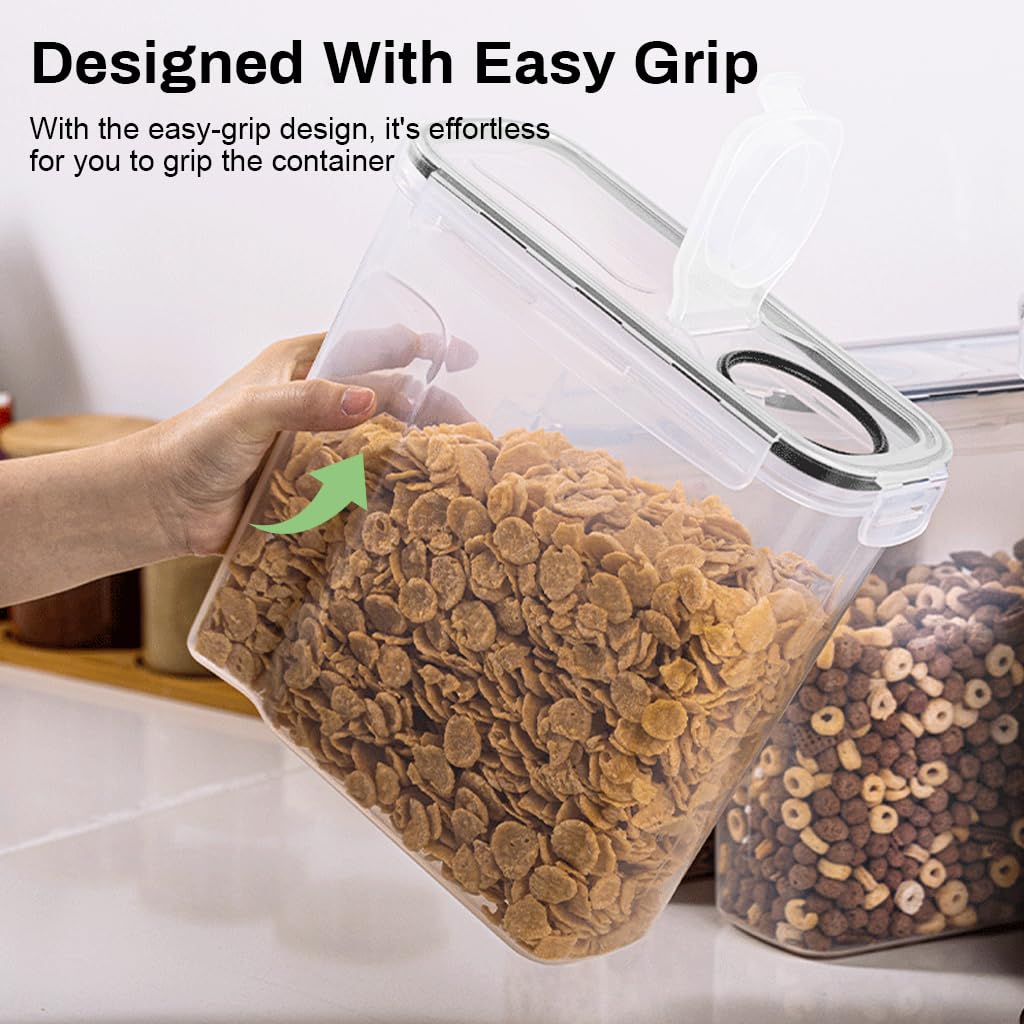 HASTHIP Food Storage Containers Set for Kitchen Pantry with Pour Outlet & Stackable 2.5L Design