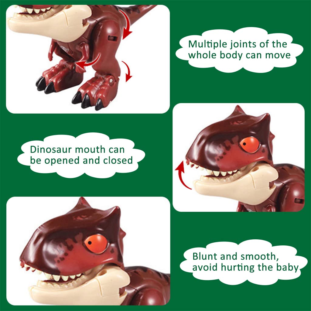 PATPAT Dinosaur Toys for Kids with Flexible Joints 3.1 in Tall ABS Robot Figure | Gift for Ages 3–8