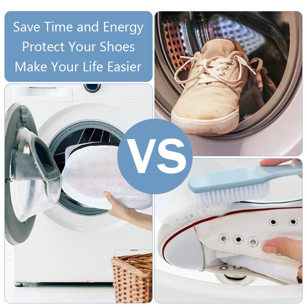 HASTHIP Laundry Bag for Shoes 17.7x11.8x11.8 in with Mesh Zipper Closure and Hanging Strap