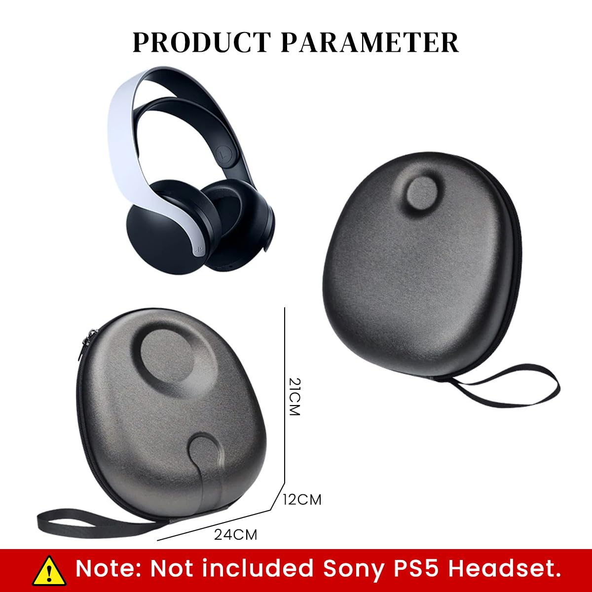 Verilux Carrying Case for Sony PS5 Headset with Hard EVA Shell and Cable Slot | Water‑Resistant Travel Storage