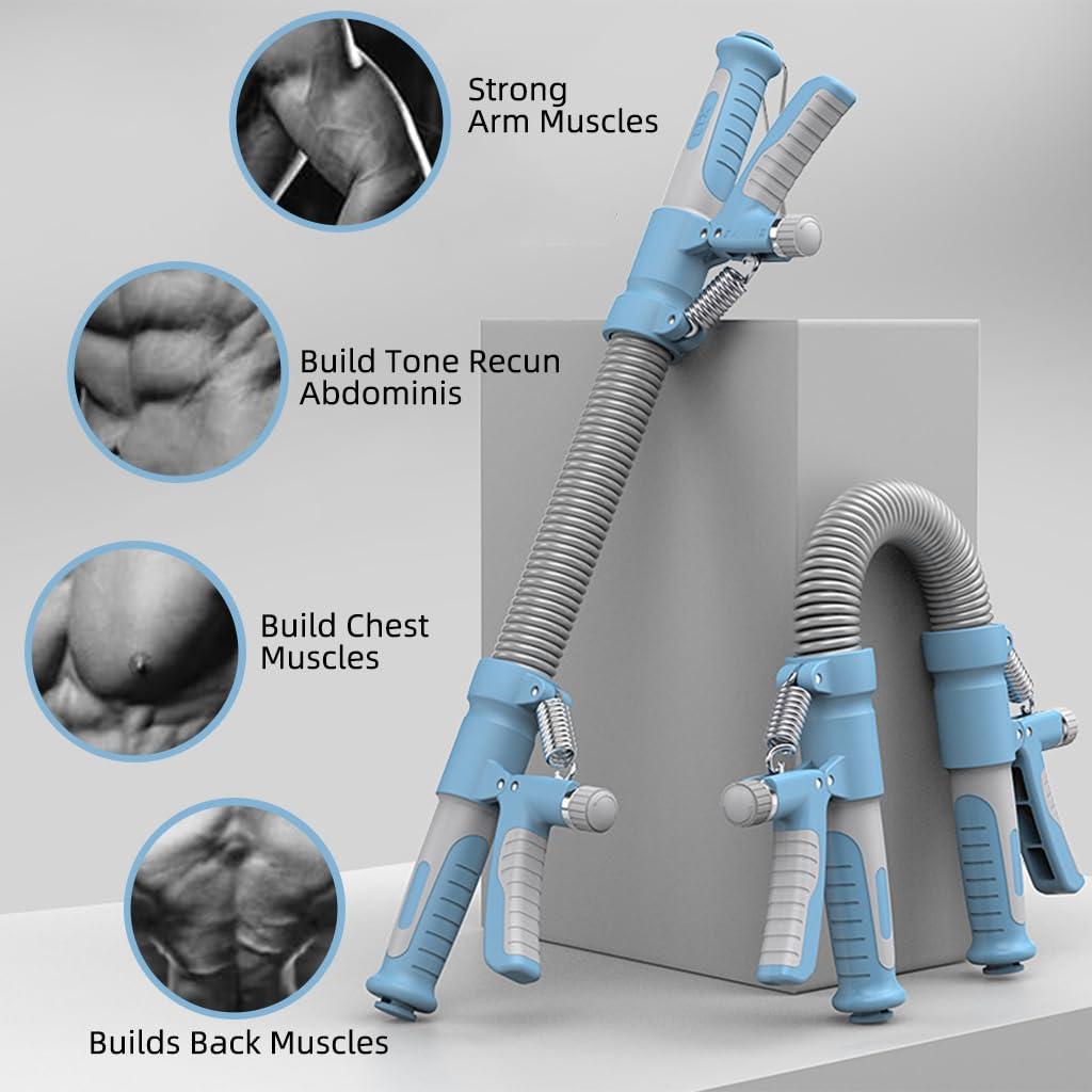Proberos Power Twister for Upper Body Training with 22–220lbs Resistance and Carbon Steel Spring | Grip Strengthener for Teens and Adults