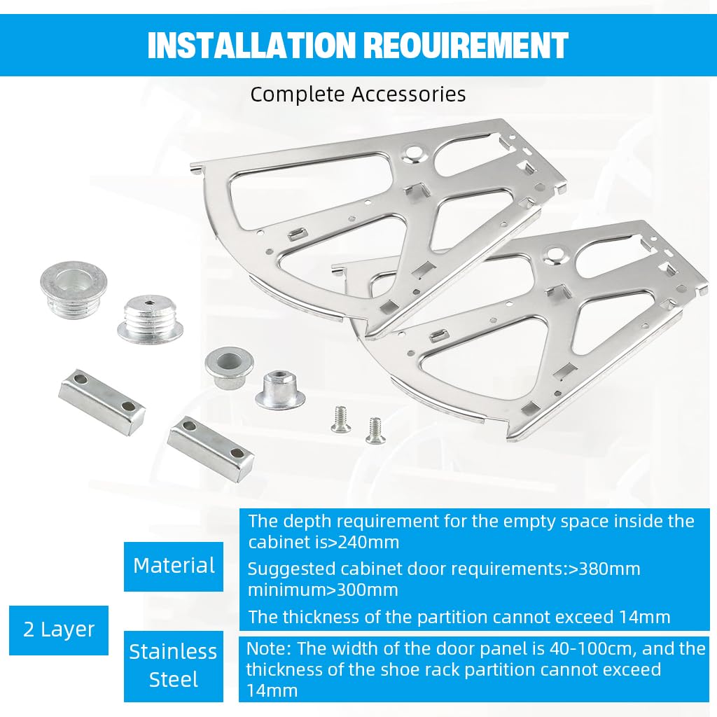 Serplex Cabinet Door Hinges for Flip Down or Tilting Cabinets with Screw Pack | 2Pcs Stainless Steel
