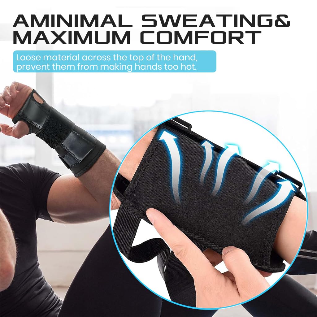 HANNEA Wrist Band for Pain Relief featuring Detachable Curved Support Panel & Adjustable Fit | Breathable Compression Brace for Carpal Tunnel and Arthritis