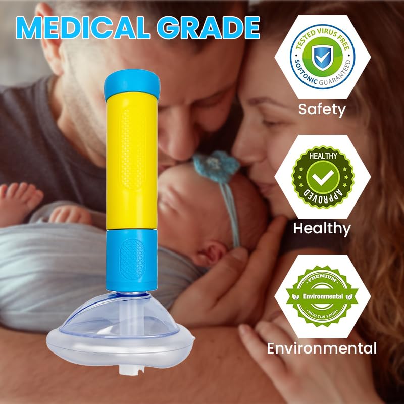 HANNEA Anti Choking Device for Home First Aid with 2 Masks for Adults and Kids | Portable Airway Suction Rescue Tool