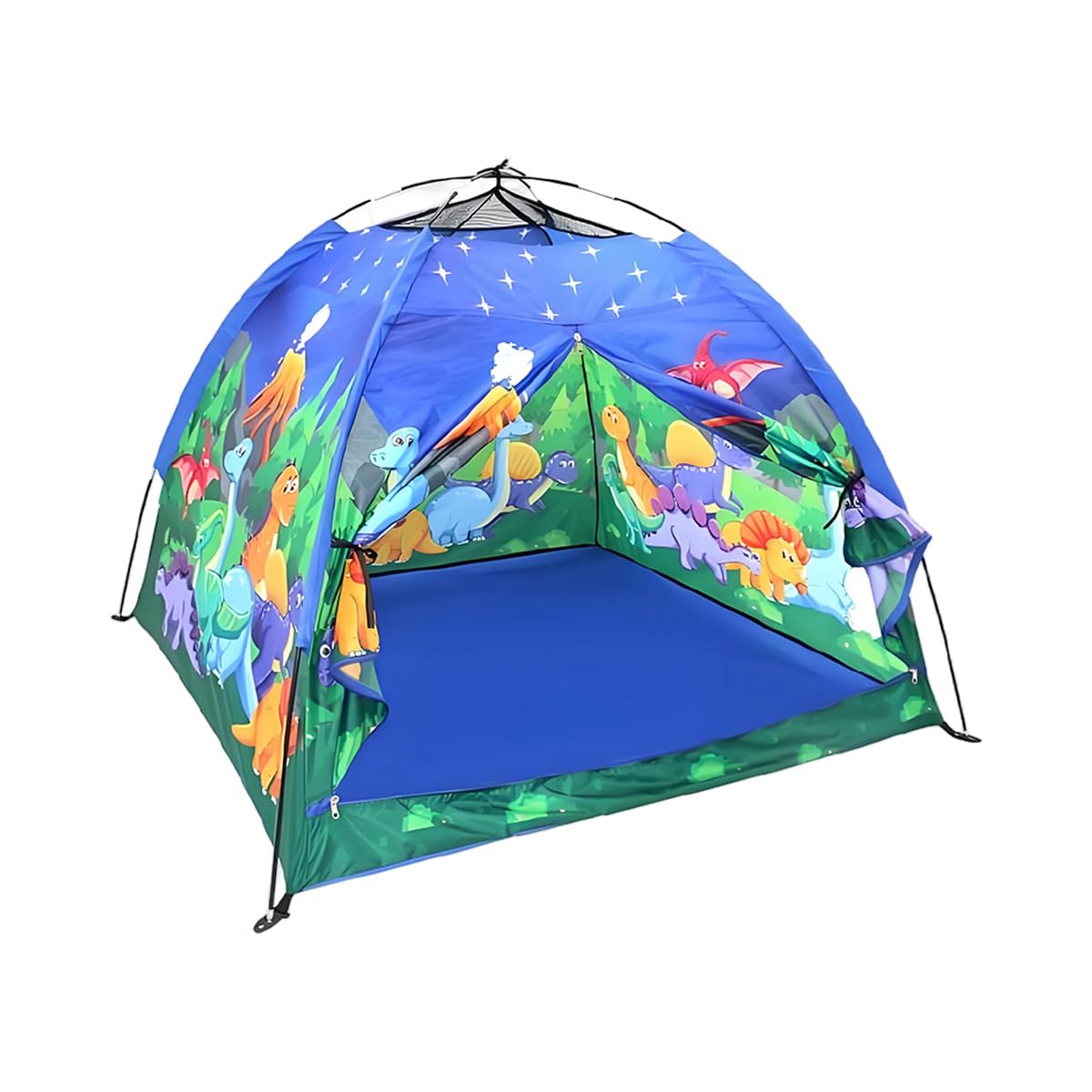 PATPAT Indoor Play Tent House for Kids featuring Breathable Mesh Roof 120x120x102cm | Cartoon Dinosaur Design