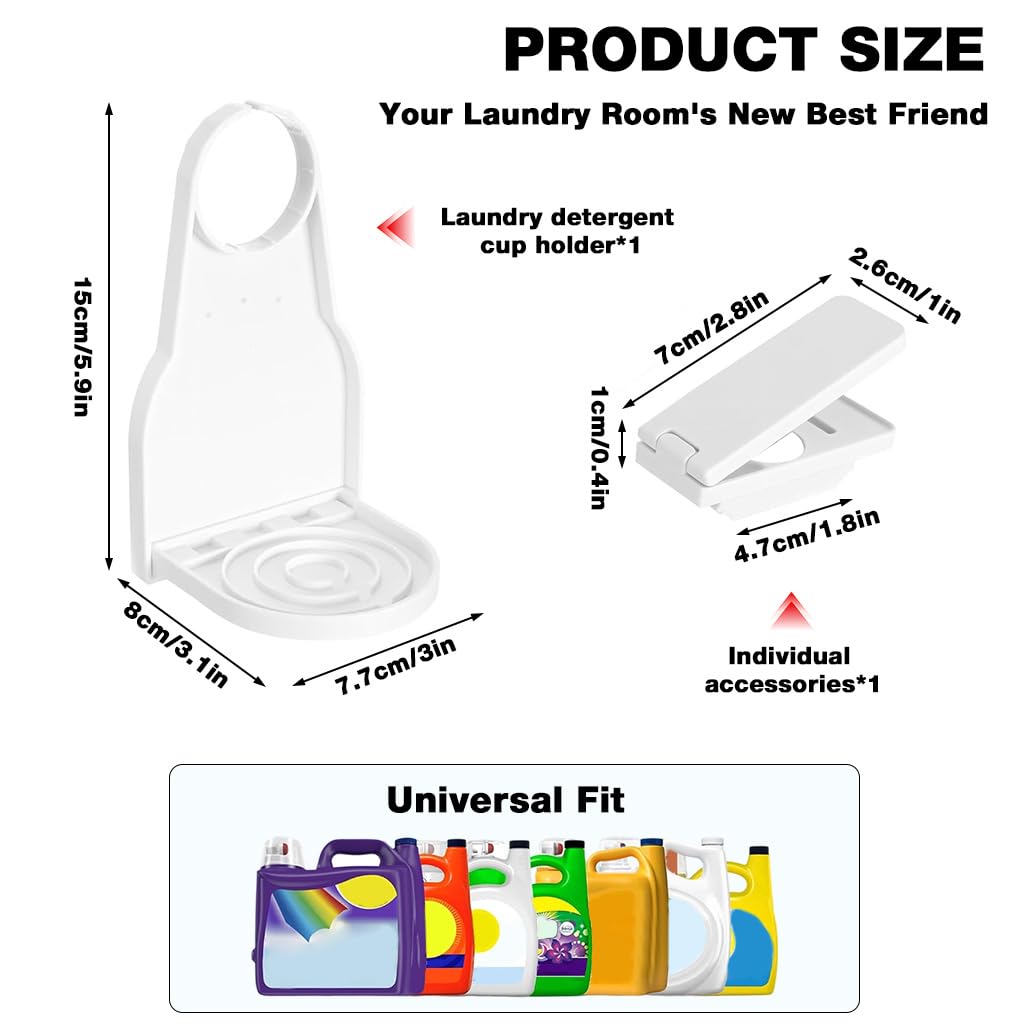 HASTHIP Laundry Detergent Dispenser for Bottles with Press Type Nozzle and Cup Tray | Universal Fit