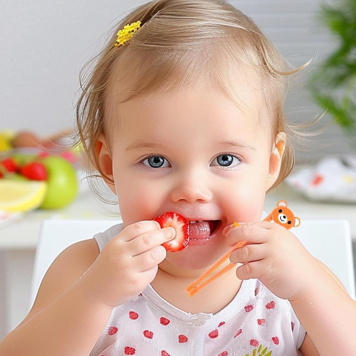 SNOWIE SOFT Training Chopsticks for Kids with Hinged Design and Anti Slip Tips | 3 Pairs BPA Free Self Feeding Set for Ages 3 7