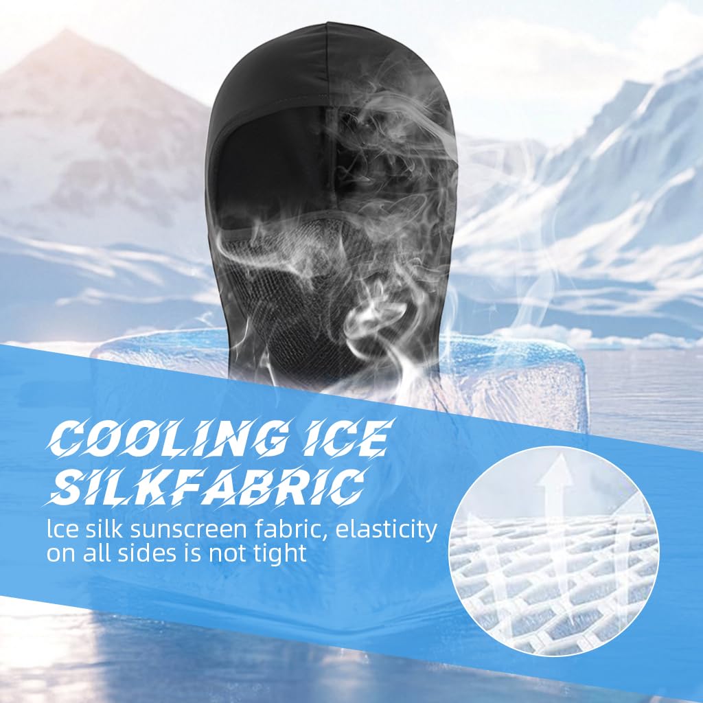 Proberos Ice Silk Arm Sleeves with UV Protection for Outdoor Sports | Breathable Unisex Face and Neck Cover