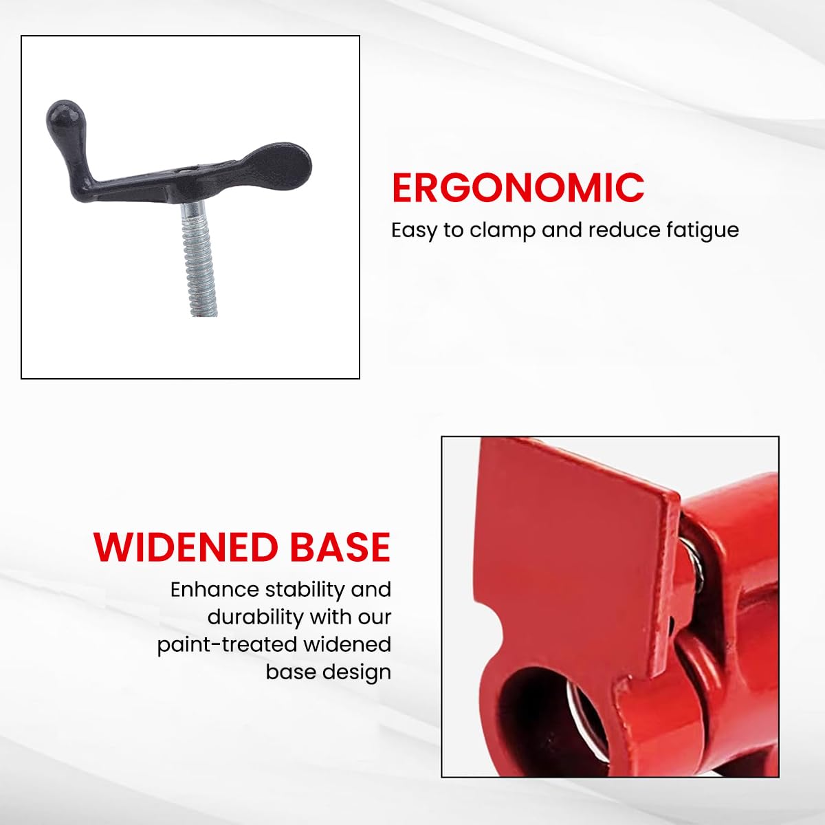 Serplex Pipe Clamps 1/2 in for Woodworking and Carpentry DIY Projects | Set of 2