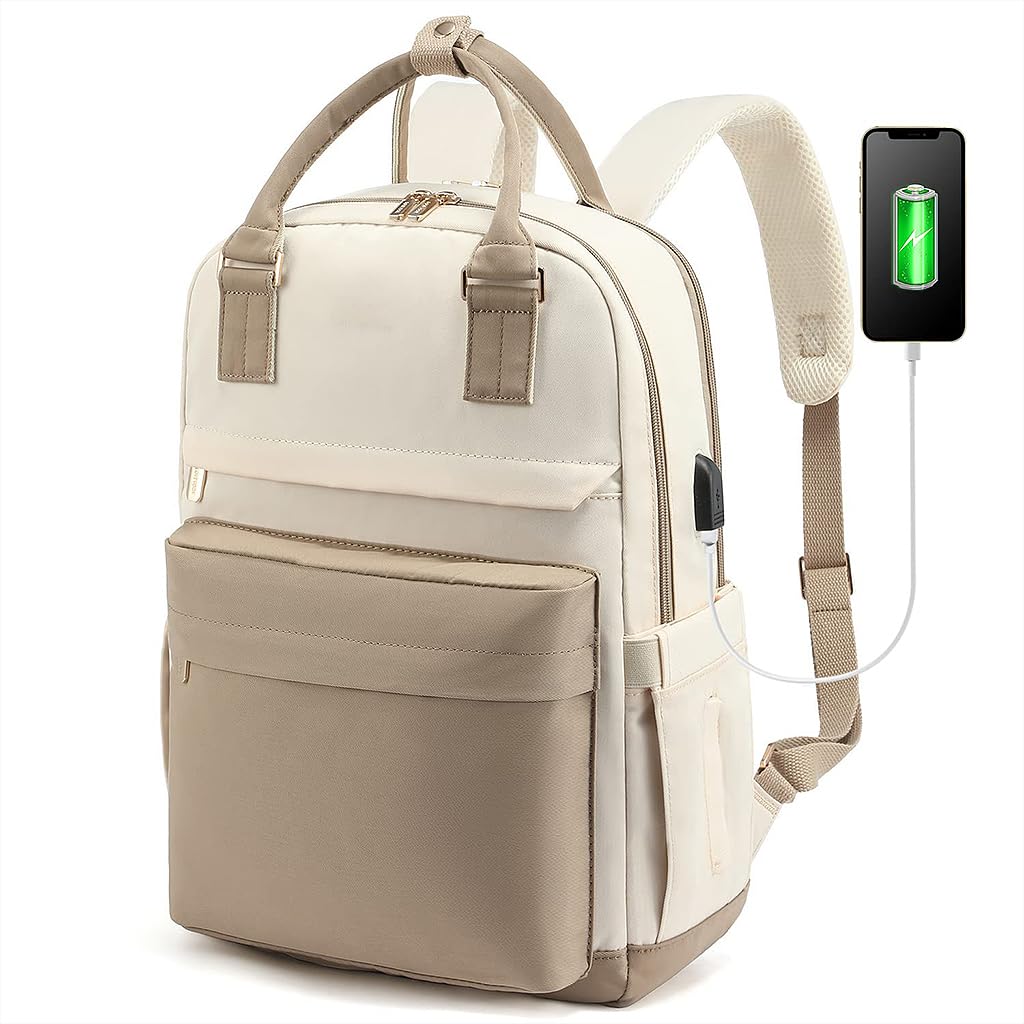 PALAY Laptop Backpack for Travel and School featuring USB Charging Port and Oxford Cloth Design