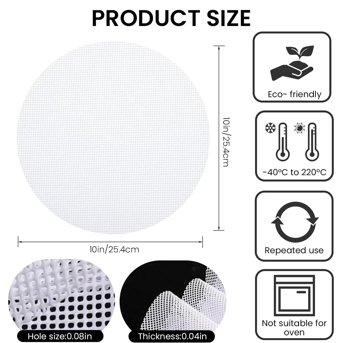 Supvox Silicone Steamer Liners for Dumplings and Pastry with Non Stick Mesh | 5pcs 7.8 in Reusable Pads