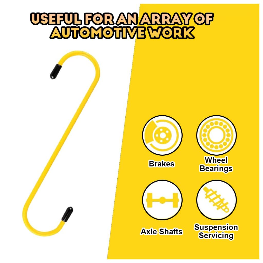 STHIRA Car Brake Caliper Hooks for Safe Brake Line Holding with Rubber Tips 8.07x1.8 in Rust‑Resistant Steel