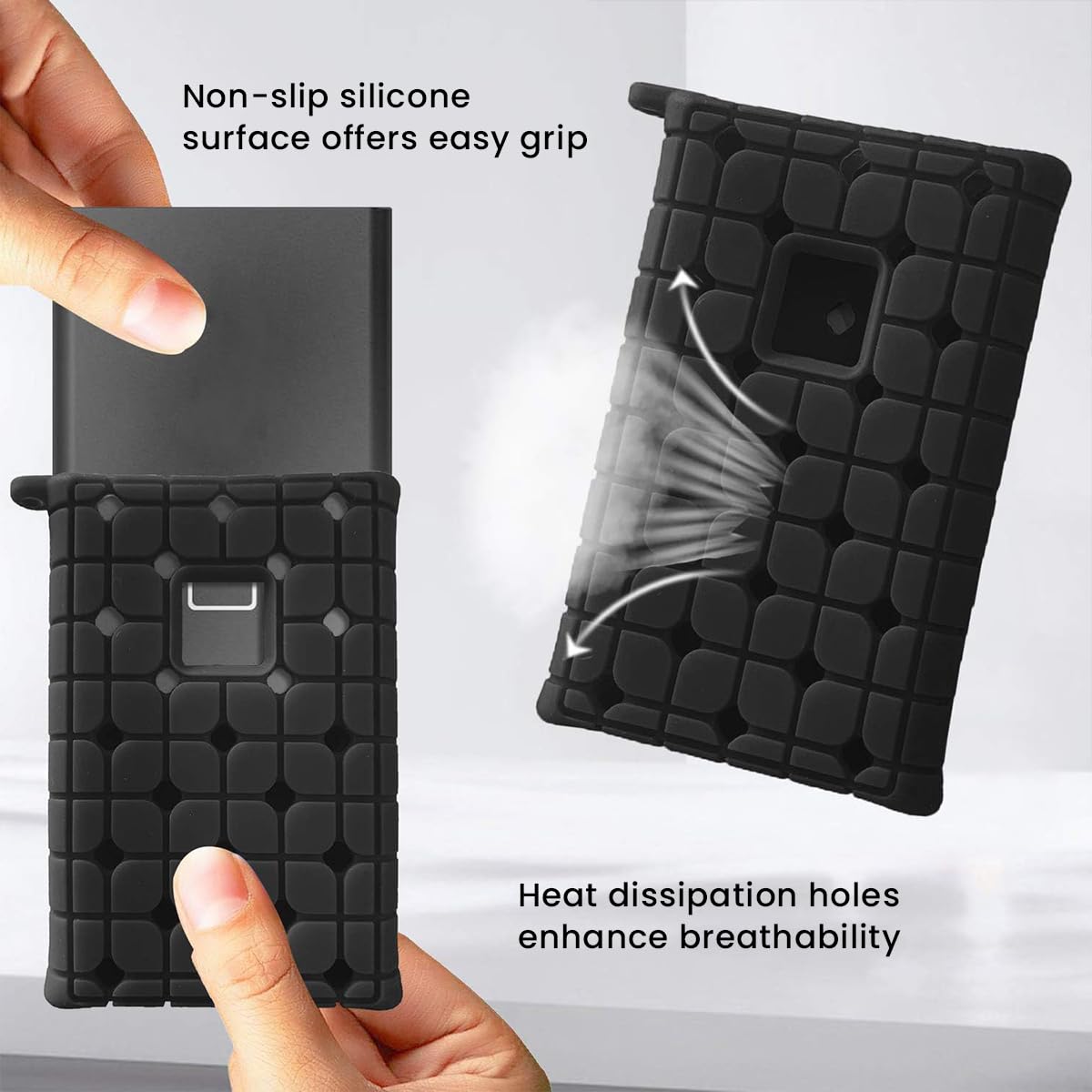 ZORBES Silicone Sleeve for Samsung T7 Touch SSD featuring Open Pouch Design and 71x93mm Size