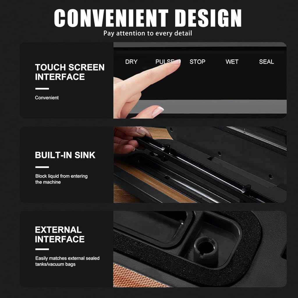 Supvox Automatic Vacuum Sealer for Home Use with 80kpa Suction and Smart Sensor | Dry and Moist Modes