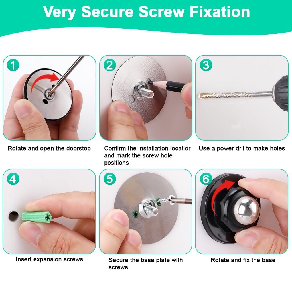 STHIRA RV Door Catch for Camper and Trailer Doors featuring Adhesive Mount | Secure Anti Collision Design