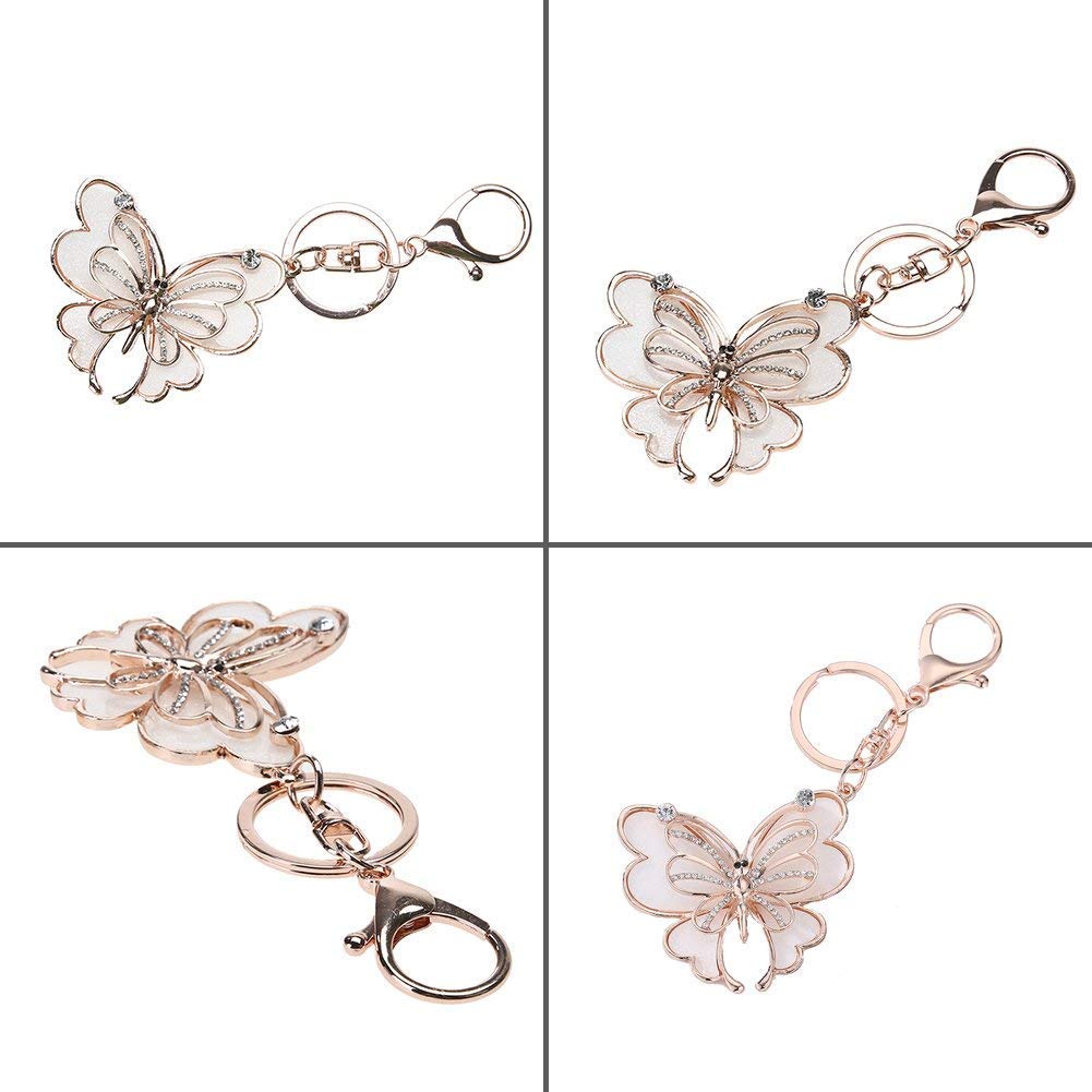 ELEPHANTBOAT Butterfly Cute Keychain for Girls and Women with Metal Charm | Ideal Gift