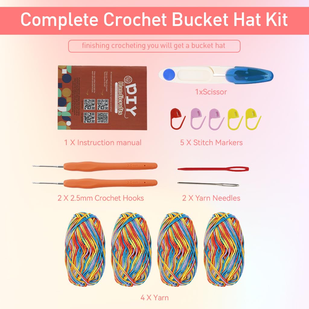 PATPAT® DIY Crochet Kit DIY Sunflower Bouquet Material Kit Rose Flowers Bouquet Crochet Kit with Tools Beginners Friendly Crochet Flower Material Kit DIY Valentine's Day Gift, Wedding Gift