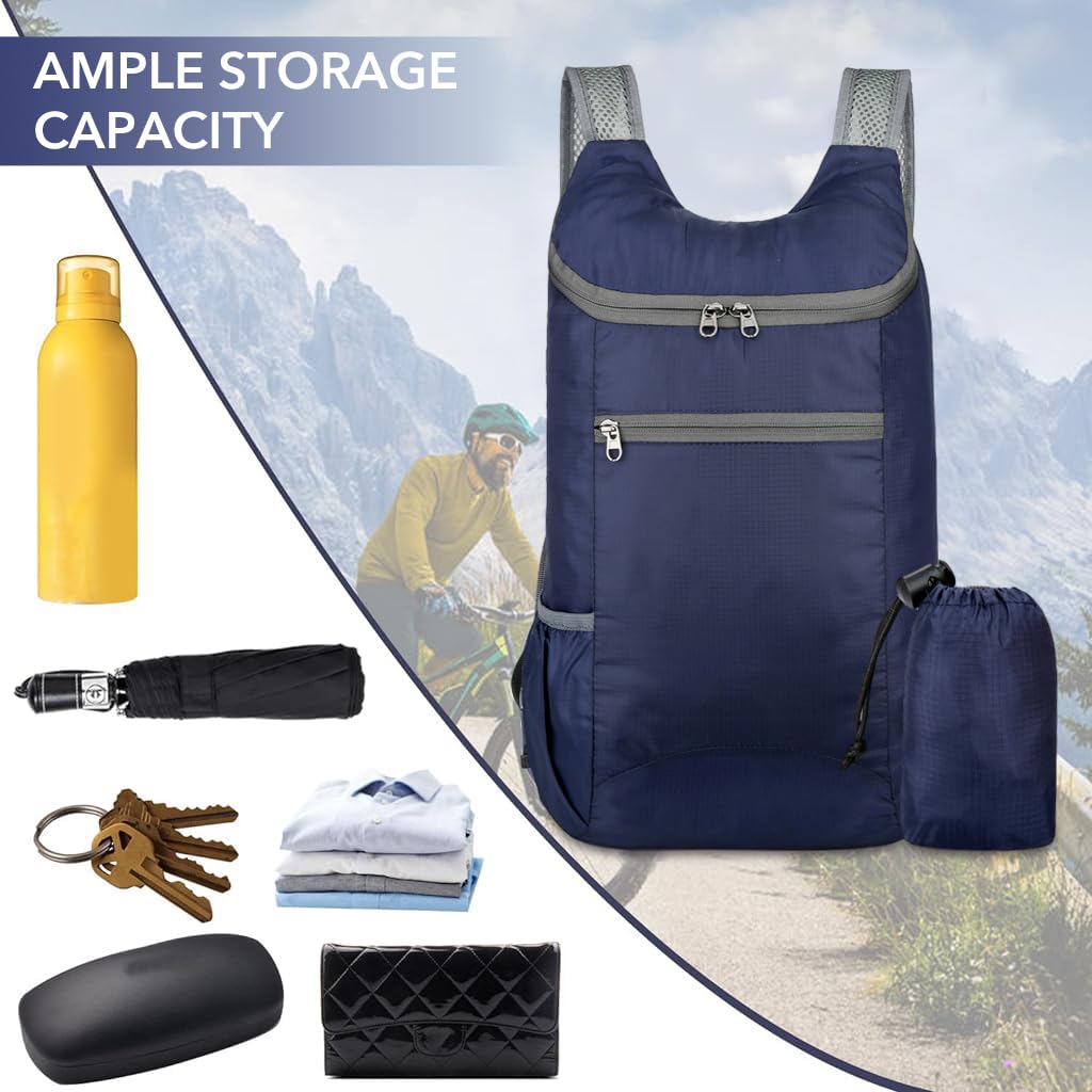 GUSTAVE Travel Backpack for Hiking and Camping with Foldable 20–35L Design | Water Resistant